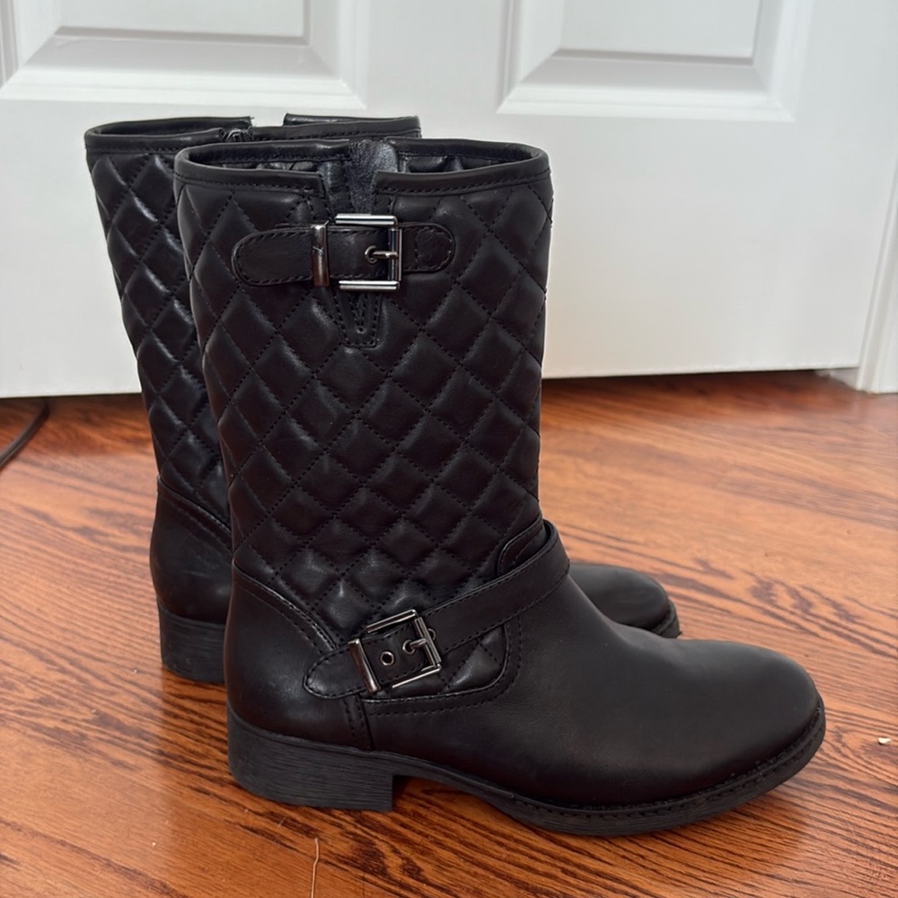 Saks Fifth Avenue Black Leather Boots